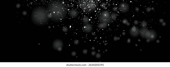Heavy snowflakes effect background design