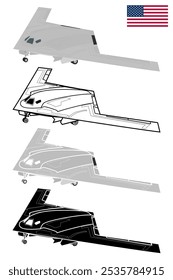 Heavy Strike Bomber UAV 3D concept Estados Unidos