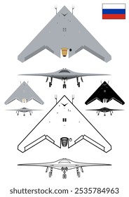 Bombardero de ataque pesado UAV concept Rusia