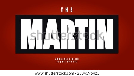 Heavy tall alphabet, heavy block letters, powerful geometric font for MLK solid logo, maximalist headline, modern promotional typography. Vector typeset