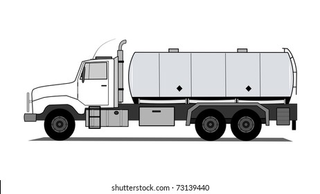 Heavy Tank Truck Vector