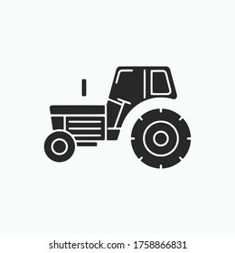 Heavy Tractor  glyph vector illusion icon