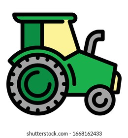 Heavy tractor icon. Outline heavy tractor vector icon for web design isolated on white background