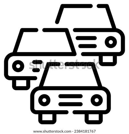 Heavy Traffic Icon Illustration, for UIUX, Infographic, etc