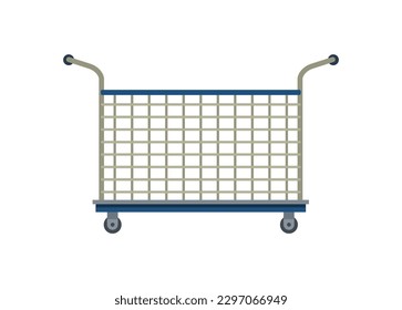 Heavy trolley. Simple flat illustration.