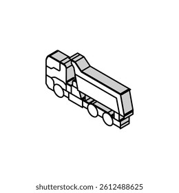 heavy truck construction car vehicle isometric icon vector. heavy truck construction car vehicle sign. isolated symbol illustration