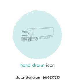 Heavy truck icon line element. Vector illustration of heavy truck icon line isolated on clean background for your web mobile app logo design.