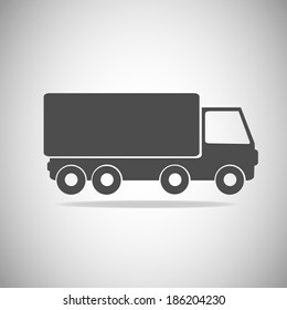 Heavy truck icon  vector illustration. Flat design style 
