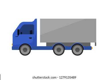 Heavy truck illustration. Auto, large car, service. Transport concept. Vector illustration can be used for topics like business, logistic, transportation