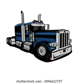 Heavy truck illustration design template