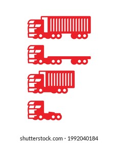 Heavy Truck Navigation Icon Set 