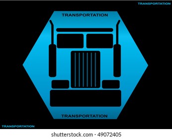 Heavy truck silhouette