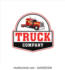 Heavy truck transport company logo