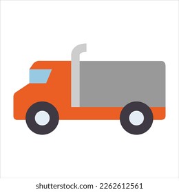 Heavy truck vector icon symbol design