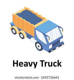 Heavy Truck Vector icon which can easily modify or edit
