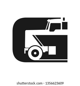 Heavy Truck Vector Logo. letter G. Vector Logo.