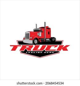 heavy truck vector logo for transportation company