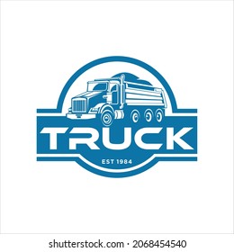 heavy truck vector logo for transportation company