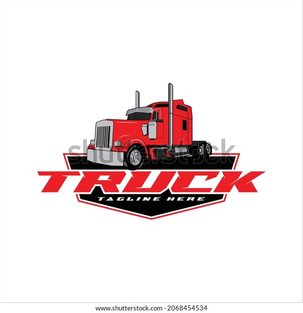 heavy truck\
vector logo for transportation\
company