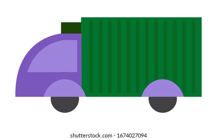 heavy truck vehicle for transport vector illustration