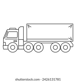 heavy truck vehicle vector image logo design 15