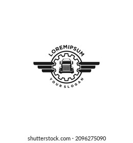 heavy trucking engineering logo vector