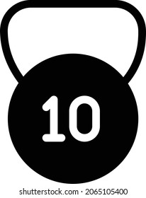 heavy vector glyph flat icon