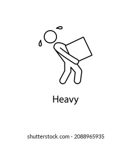 Icono de contorno vectorial pesado para diseño web aislado en fondo blanco