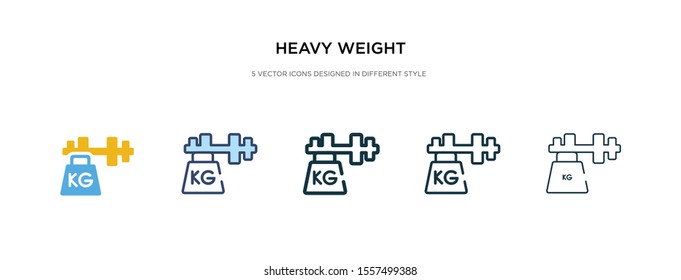 heavy weight icon in different style vector illustration. two colored and black heavy weight vector icons designed in filled, outline, line and stroke style can be used for web, mobile, ui