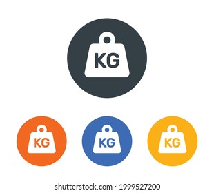 Heavy weight icon vector illustration. Kg weight unit symbol isolated on white background.