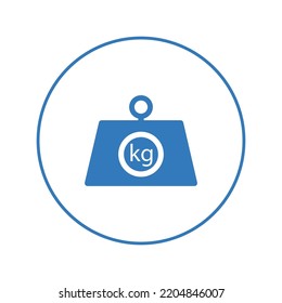 Heavy weight measure kg icon | Circle version icon |