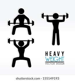 heavy weight  over white background vector illustration 
