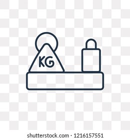Heavy Weight vector outline icon isolated on transparent background, high quality linear Heavy Weight transparency concept can be used web and mobile