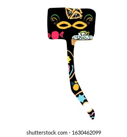 Hebrew alphabet hand draw. Font Hebrew Purim, Passover, Shavuot. Hebrew letters. Vector illustration on isolated background.