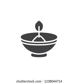 Hebrew Candle Vector Icon. Filled Flat Sign For Mobile Concept And Web Design. Oil Lamp Simple Solid Icon. Symbol, Logo Illustration. Pixel Perfect Vector Graphics