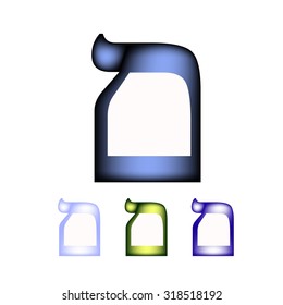 Hebrew font. The Hebrew language. The letter Mem sofit. Vector illustration on isolated background.
