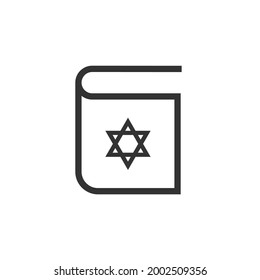 Hebrew icon isolated on white background. Religion symbol modern, simple, vector, icon for website design, mobile app, ui. Vector Illustration