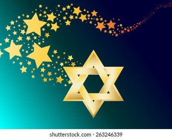 hebrew Jewish Star of magen david vector illustration