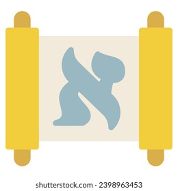 Hebrew Letters Illustration Icons For web, app, infographic, etc
