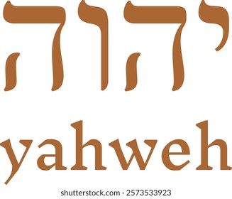 Hebrew letters Yahweh. EPS Vector File 