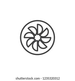 Hebrew outline icon. linear style sign for mobile concept and web design. Jewish food simple line vector icon. Symbol, logo illustration. Pixel perfect vector graphics
