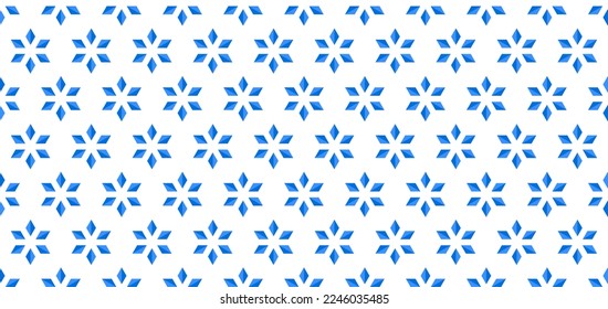 Hebrew seamless pattern with star of David like diamond snowflake vector illustration