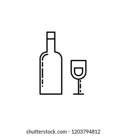 Hebrew Wine  icon. Element of Jewish icon for mobile concept and web apps. Thin line Hebrew Wine  icon can be used for web and mobile