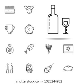 Hebrew Wine  icon. Judaism icons universal set for web and mobile