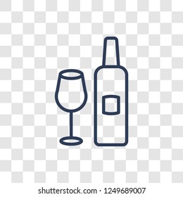 Hebrew Wine icon. Trendy linear Hebrew Wine logo concept on transparent background from Religion-2 collection