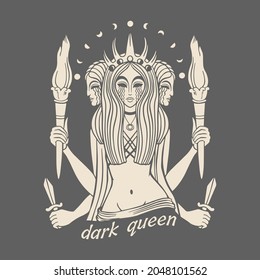 hecate, greek goddess, Queen of the darkness