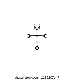 hecate symbol vector art tattoo design