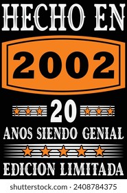 Hecho En 2002 20 Anos Siedno eps cut file for cutting machine