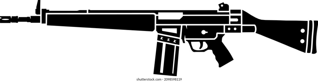 Heckler  Koch G3 Gun Vector 