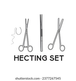 Hecting Set, Small Surgical Tool Set, Surgical Instruments.